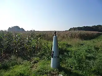 Borne marquant la frontière, au sud-est de Berg-op-Zoom
