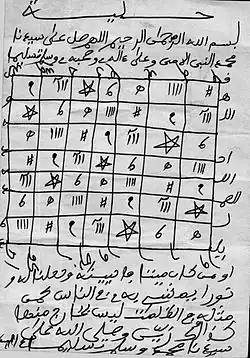 Contenu d'un grigri peul du Sahel, identique au précédent.