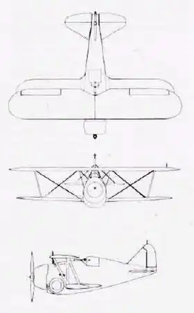 vue en plan de l’avion