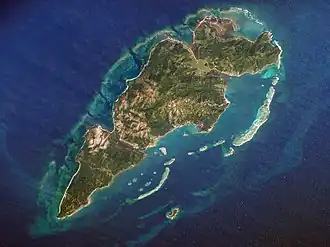 Image satellite de Guanaja.