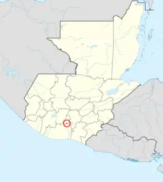 Description de l'image Guatemala range map Abronia anzuetoi.png.