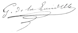 Signature de Guillaume Joseph Gabriel de La Landelle