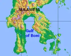 Carte du golfe de Boni.