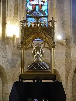 Reliquaire médiéval de saint Ladislas Ier de Hongrie,  basilique de Győr, Hongrie.