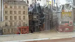 Maquette de l'îlot insalubre n°16 autour de l'Hôtel de Sens vers 1920.