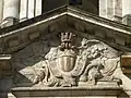 Fronton du beffroi de l'hôtel de ville.