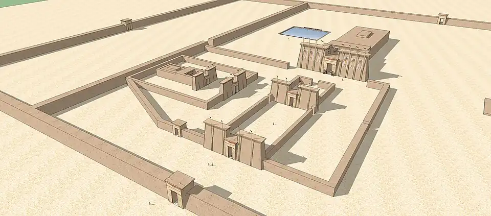 Proposition de restitution du sanctuaire de Thot d'Hermopolis.