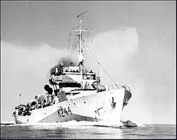 La corvette NCSM&nbsp;Charlottetown&nbsp;(K244) vers 1941-1942