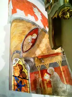 Fresque à l'intérieur de l'église.