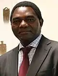 Hakainde Hichilema, économiste et homme politique zambien, leader du parti d'opposition, le UPND.