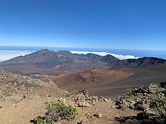 Vue du cratère du Haleakalā.