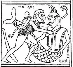 Héraklès combattant le Vieux de la mer, vers -550