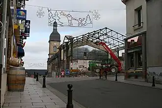 Les Halles en travaux de rénovation, le 14 décembre 2006.