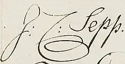 signature de Jan Christiaan Sepp