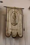 Église Saint-Pierre : bannière de procession de sainte Anne.