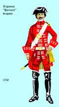 régiment d*Harcourt dragons de 1750 à 1758