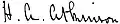 Signature de Harry Atkinson