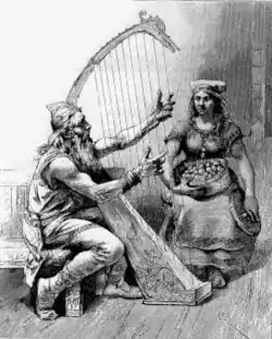 Heimdall sous les traits de Ríg (par Carl Larsson).