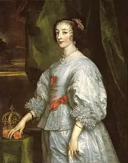 Portrait d'Henriette de France, vers 1632.Palais de Buckingham, Royal Collection.