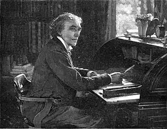 Henry Irving à son bureau en 1892