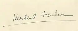 signature de Herbert Ferber