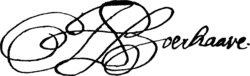signature de Herman Boerhaave