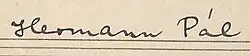 Signature Pál Hermann