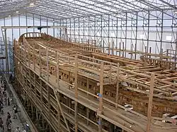 Reconstruction d'une coque en bois.