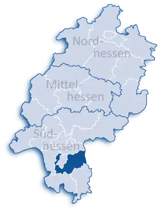 Localisation de Arrondissement de Darmstadt-Dieburg