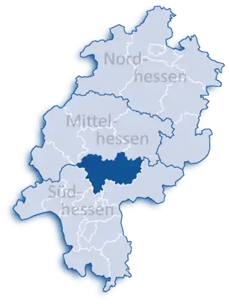 Localisation de Arrondissement de Wetterau