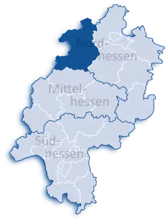 Localisation de Arrondissement de Waldeck-Frankenberg