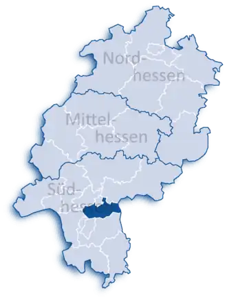 Localisation de Arrondissement d'Offenbach