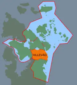 Carte de Stavanger avec l'arrondissement de Hillevåg