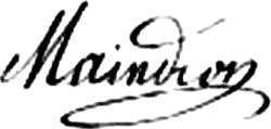signature de Hippolyte Maindron