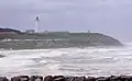 Le phare de Hirtshals en pleine tempête vu de Norgesfærgen
