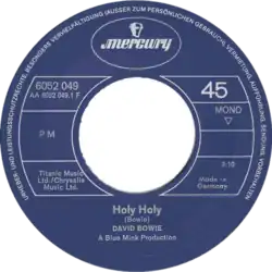 Description de l'image Holy Holy by David Bowie German vinyl single.png.