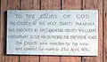 Plaque hommage dans l'église