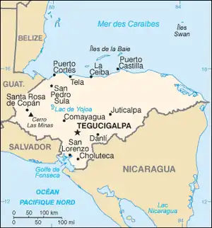 Description de l'image Honduras carte.png.