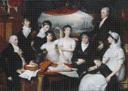 La famille Hope réfugiée en Angleterre en 1804 (The Hope Family of Sydenham, Kent, par Benjamin West).