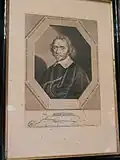 Estampe anonyme du XVIIe&nbsp;siècle figurant Clément Métezeau, architecte et ingénieur du roi qui fut envoyé à La Rochelle afin d'y élever la digue qui devait empêcher les protestants de recevoir des secours de l'extérieur.