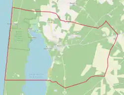 Partie septentrionale du lac à Hourtin.