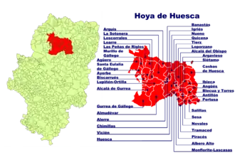 Localisation de Hoya de Huesca