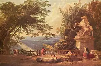 La Terrasse de MarlyHubert Robert.