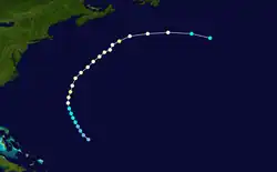 Trajectoire de l'ouragan Humberto