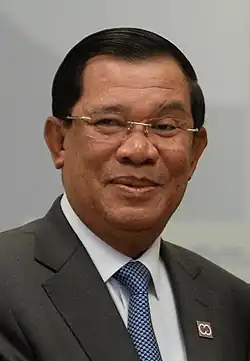 Hun Sen, PM 1985-1993, 1998-2023pdt du CPP/PPC depuis 2015pdt du Sénat depuis 2024