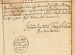 signature de Jeremi Wiśniowiecki