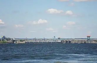 Centrale hydroélectrique de Kamianske, 2008.