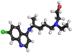 Représentation tridimensionnelle en noir sur fond blanc d'une chaîne de motifs géométriques à base hexagonale