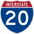 Panneau de l'Interstate 20