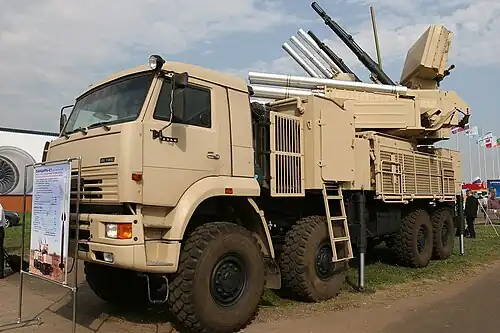 Système Pantsir sur un camion KamAZ-6560.